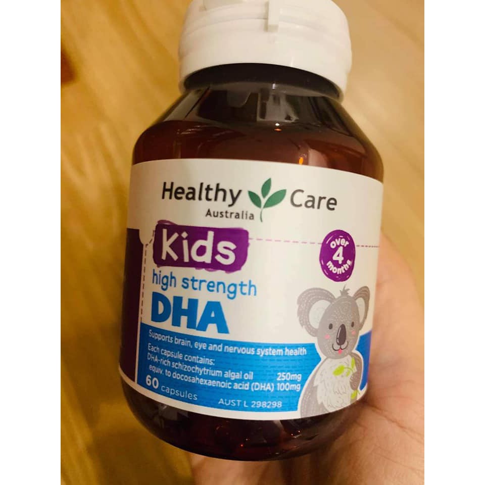 Viên Bổ Sung DHA Cho Bé Healthy Care Kid’s High DHA , Bổ Sung Omega 3 ( Hộp 60 viên ) - Úc