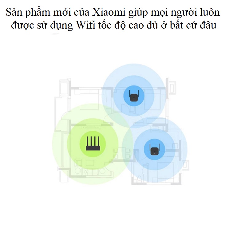 Kích sóng wifi xiaomi 2 râu repeater pr-Mở rộng vùng phủ sóng đến hơn 20m, thiết kế nhỏ gọn-Bảo hành 12 tháng