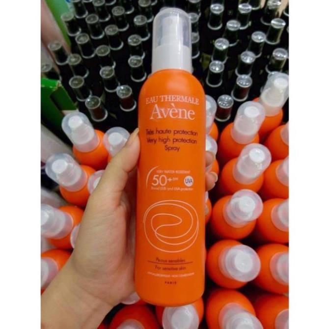 Xịt chống nắng AVÈNE Spray SPF 50 Body,cho da dầu nhạy cảm hỗn hợp chống nước không trôi -thegioimypham1