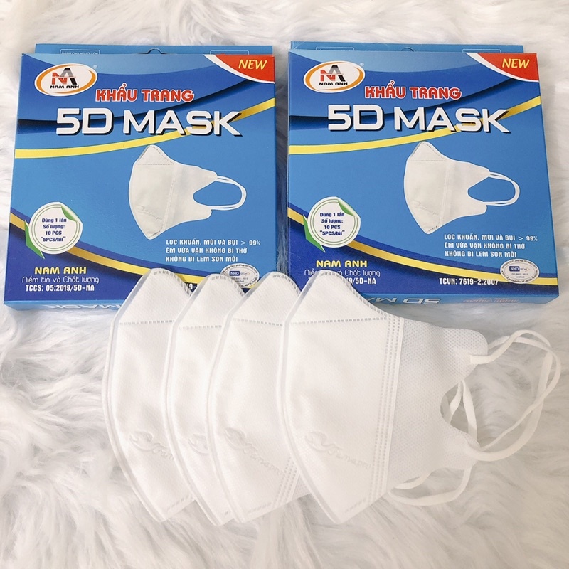 |Chính Hãng |  Hộp khẩu trang 5D mask Nam Anh 3 lớp 10 cái | BigBuy360 - bigbuy360.vn