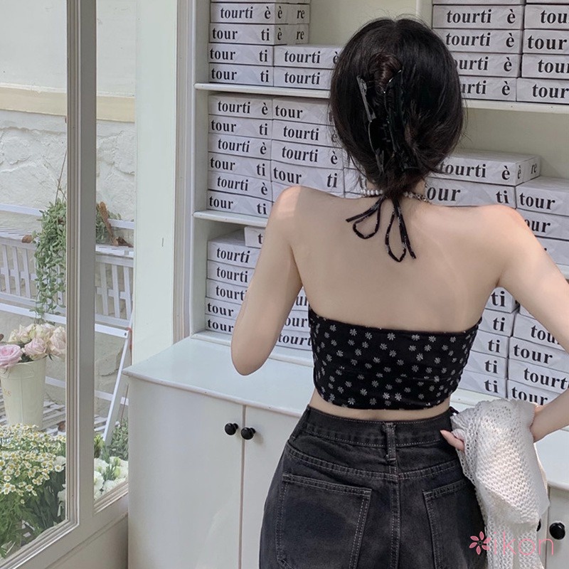 Áo hai dây In Hoa Dáng Ôm Gợi Cảm Thời Trang Dành Cho Nữ