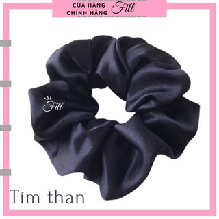 Thun buộc tóc lụa satin dây cột tóc scrunchies (cột tóc vải thanh lịch)