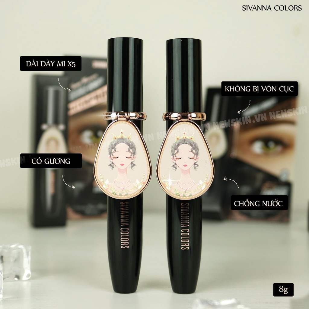 Mascara Làm Dày và Cong Mi Sivanna Colors Density Magic Mirror WATER PROOF 5X HF924