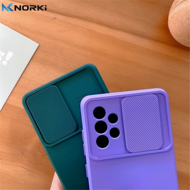 Ốp Điện Thoại Silicone Mềm Màu Kẹo Nhám Có Nắp Trượt Bảo Vệ Camera Cho Samsung Galaxy S21 S30 Plus S21 S30 Ultra S20Fe A02 A02S A21S