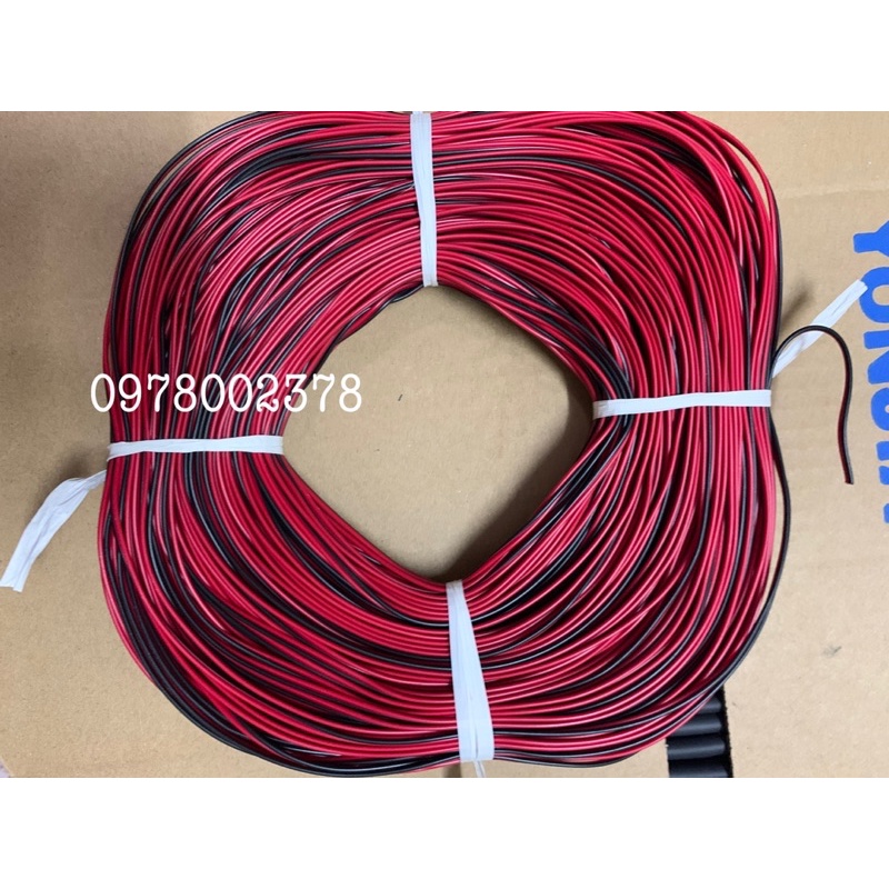 Dây Đôi Đỏ Đen 2x26awg Lõi Đồng 100%