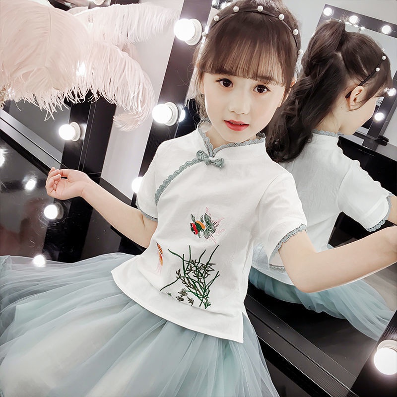 Đường ăn mặc cô gái phù hợp 2019 trẻ em 6 năm phong cách dân tộc Hán phục 9 cô gái nhỏ công chúa cổ điển váy Đường ăn mặc 8.2