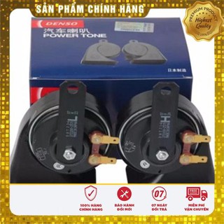 Cặp 2 còi sên DENSO lắp cho mọi loại xe - Kèm rắc còi