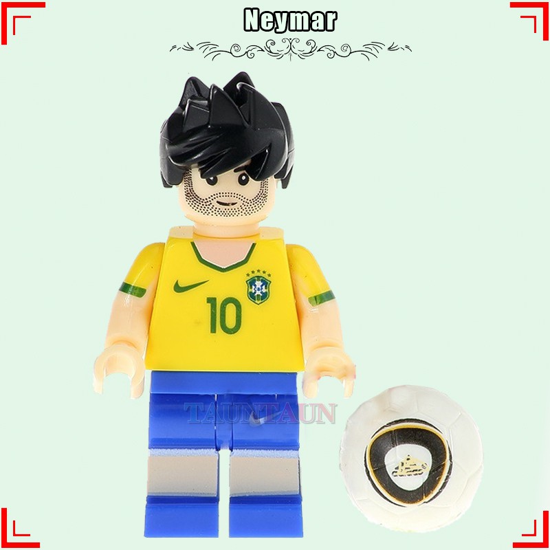 Bộ Đồ Chơi Lego Xếp Hình Cầu Thủ Messi Ronaldo Neymar Pogba Ibrahimovic Chicharito O Ozil