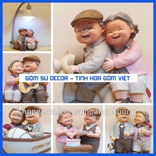 Tượng sứ trang trí Ông Bà nhiều mẫu