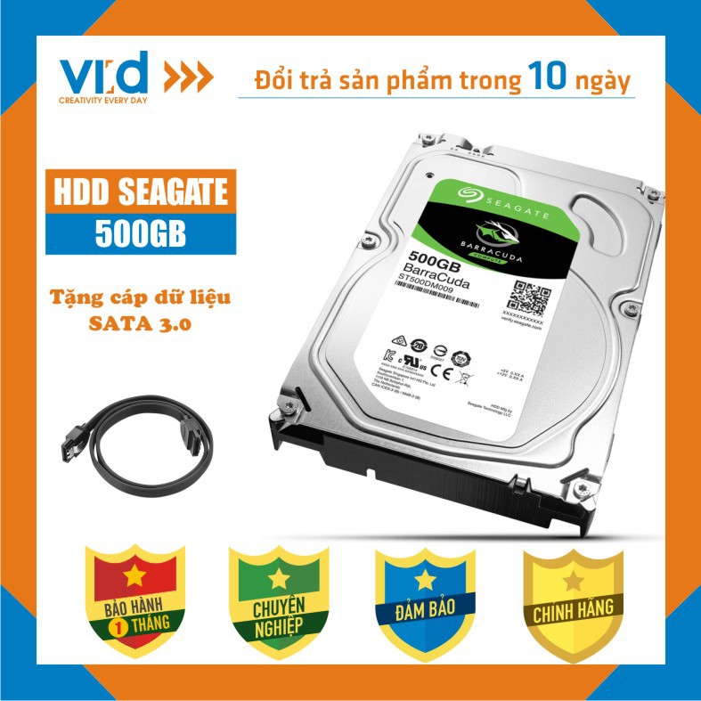 Ổ Cứng HDD PC 3,5&quot; 500GB, 320GB, 250GB Western, Seagate - Tặng cáp sata 3.0 - Hàng nhập khẩu tháo máy đồng bộ - BH 1T