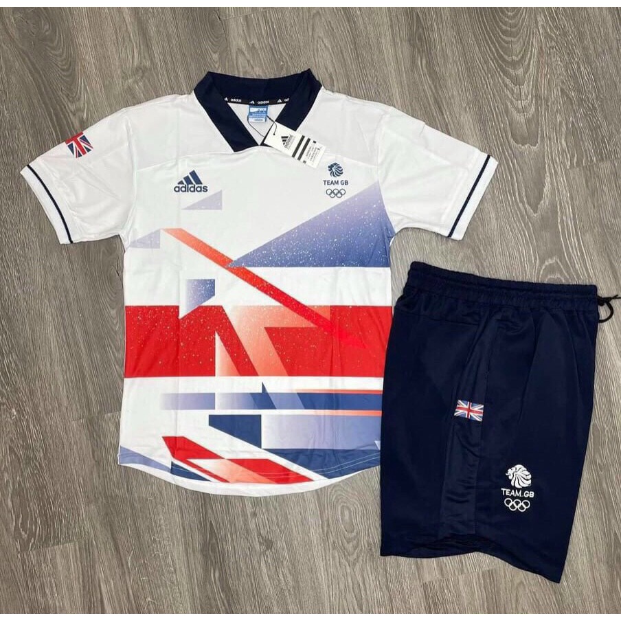 Áo Bóng Đá Đội Tuyển  OLYMPIC Vương Quốc Anh-Trắng - Chất Polyeste - Hàng Thái Lan-Chuẩn Thi Đấu Quốc Tế