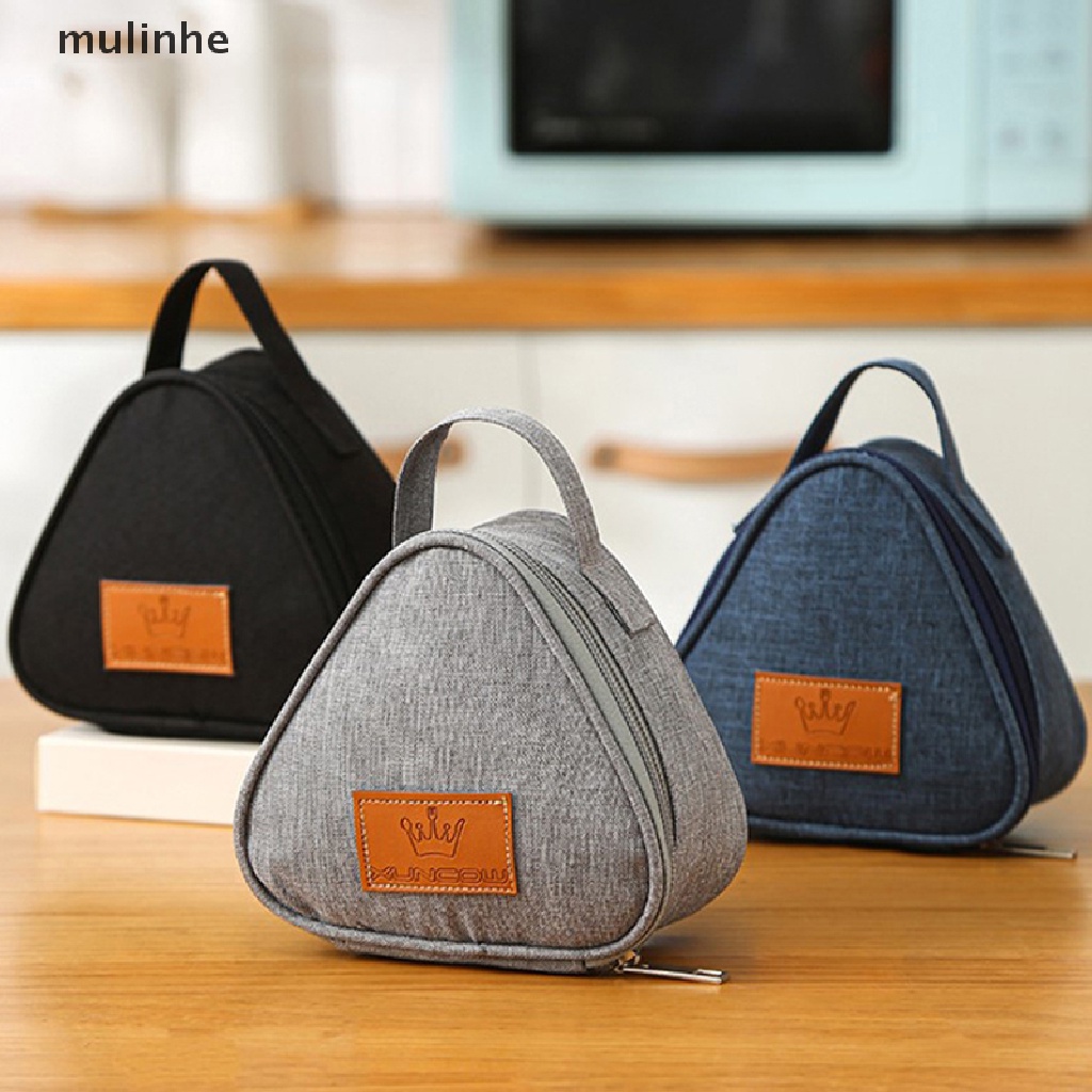 1 Túi Đựng Cơm Cách Nhiệt Mini Hình Tam Giác Bằng Lá Nhôm