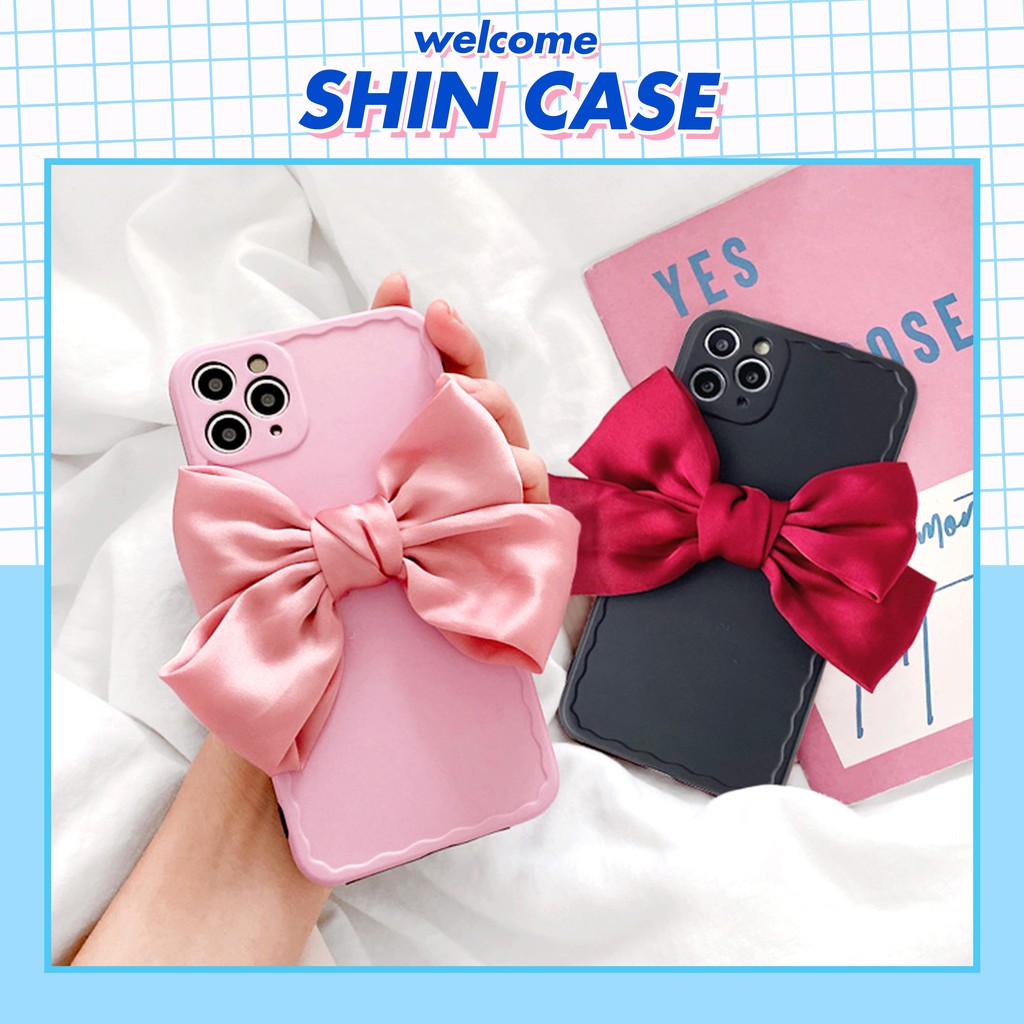 Ốp lưng iphone Gắn nơ 5/5s/6/6plus/6s/6splus/7/7plus/8/8plus/x/xr/xs/11/12/pro/max/plus/promax | BigBuy360 - bigbuy360.vn