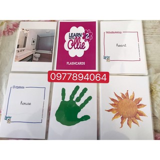 Flashcards Learn with Ollie level 2 ❤️in 2 mặt☘️ép plastics