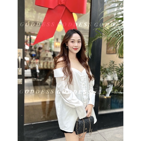 Áo sơ mi ngọc phối ren