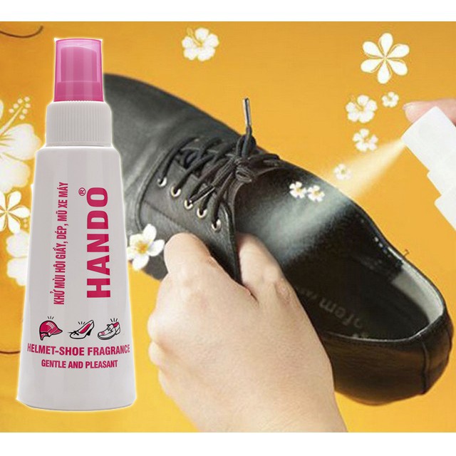 Bộ 3 chai xịt khử mùi hôi giày dép mũ bảo hiểm Hando 120ml