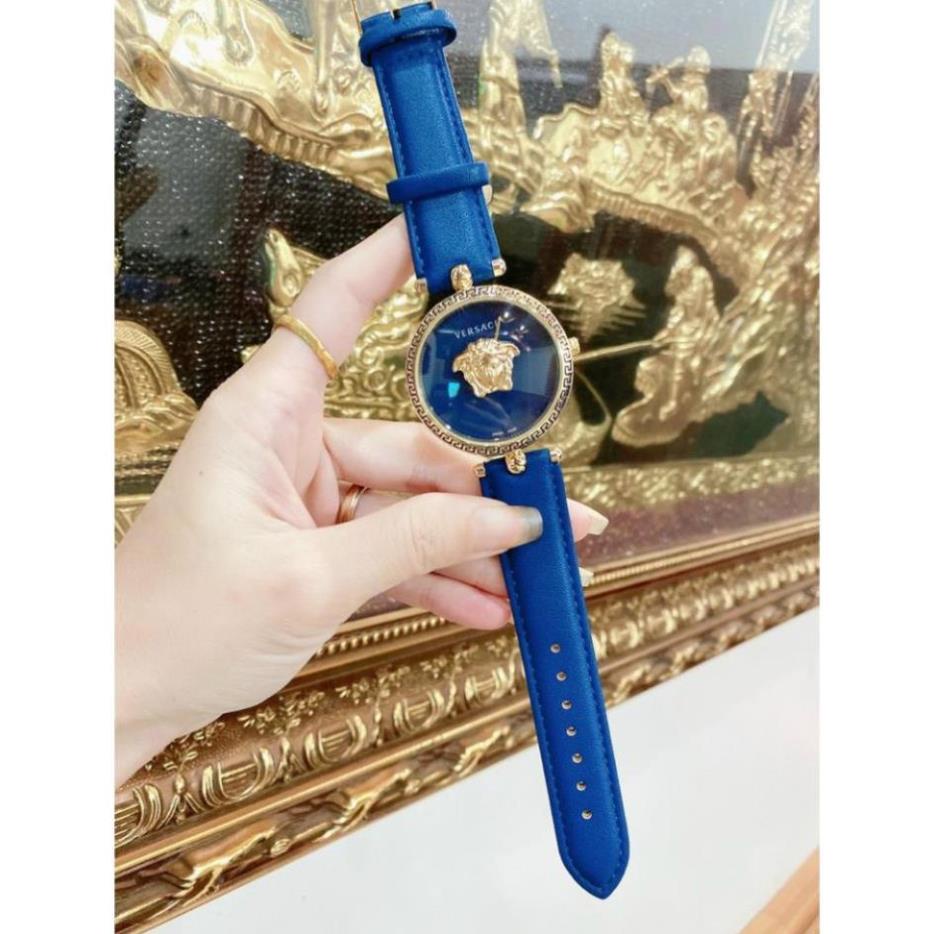 Đồng hồ nữ Versace dây da thời thượng mặt nổi độc đáo cá tính mã versace_quy1192