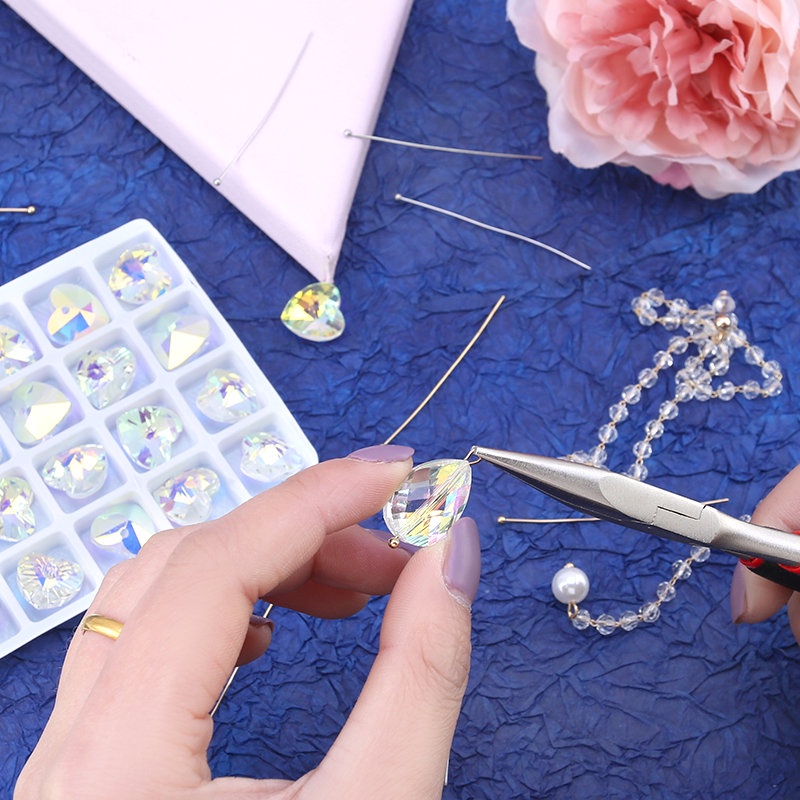 Set 100 Ghim Cài Đầu Bi Tròn Bằng Thép Không Gỉ Mạ Vàng Làm Trang Sức Thủ Công DIY