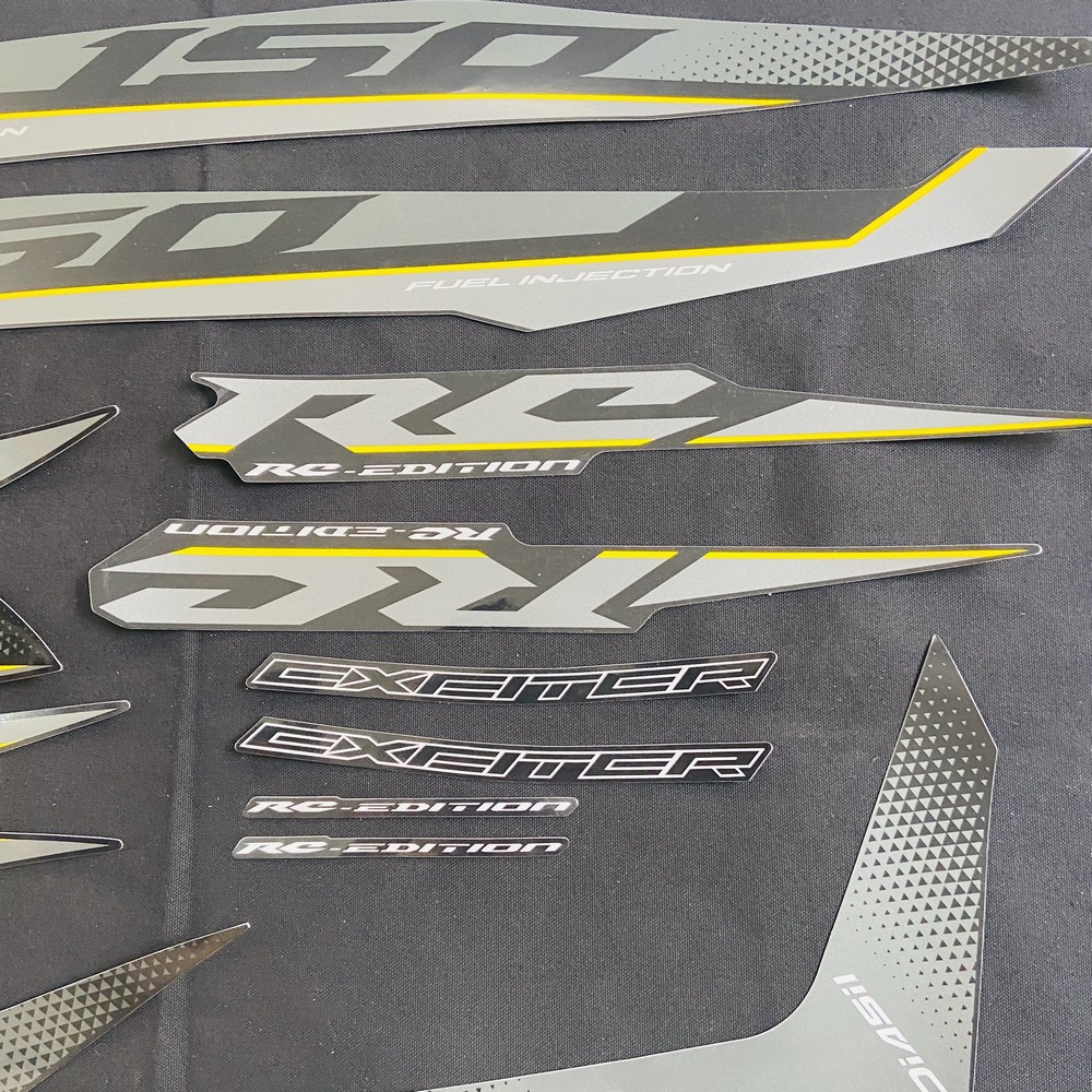 (decal xe) TRỌN BỘ TEM DÀN ÁO XE EXCITER 150 ĐỜI 2018 RC, TEM NHƯ ZIN THEO XE, NÂNG CẤP ĐỜI XE, THAY THẾ TEM TRẦY XƯỚC
