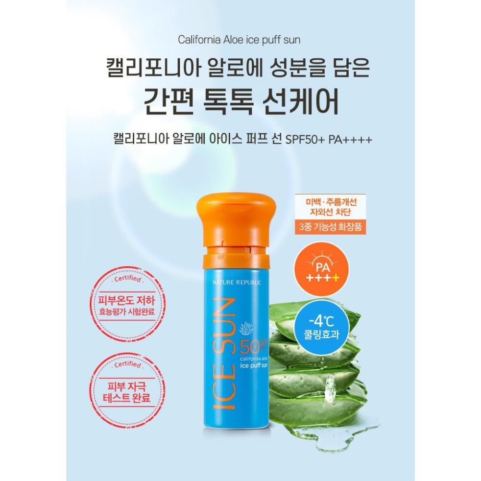 Kem Chống Nắng Dạng Xịt Ice Sun Nature Republic California Aloe SPF50+ PA+++ 100ml