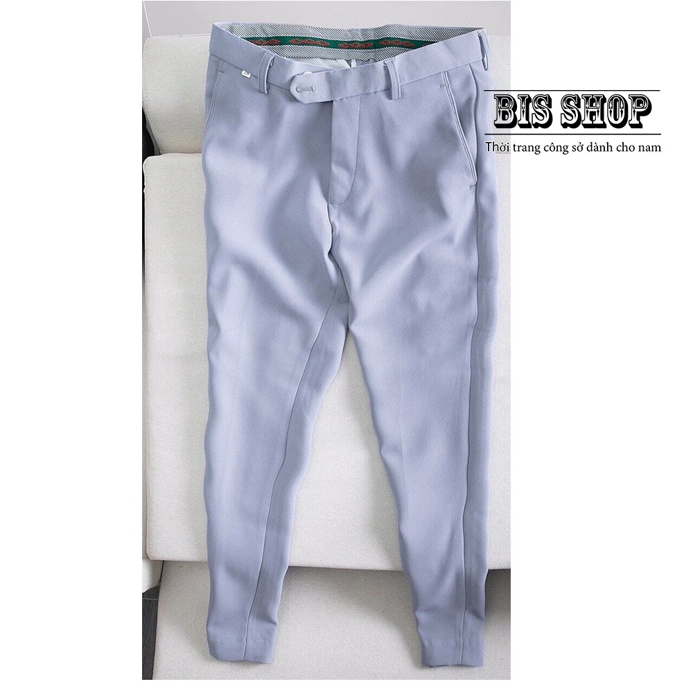 Quần âu nam vải Tuyết Mưa dày dặn , ống côn co giãn | BigBuy360 - bigbuy360.vn