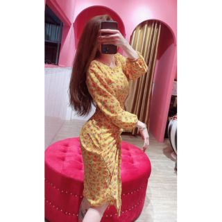 🌺dtb203210153 đầm hoa nhí xéo tà🌺