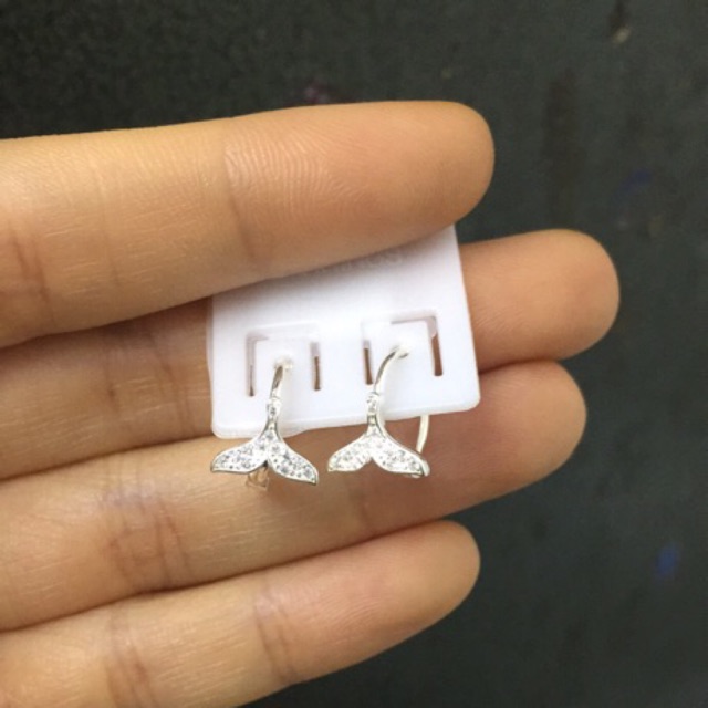 Khuyên tai đuôi cá bạc thật mẫu mượt