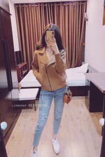 ÁO KHOÁC DẠ KÉO KHÓA NỮ (hình thật)
