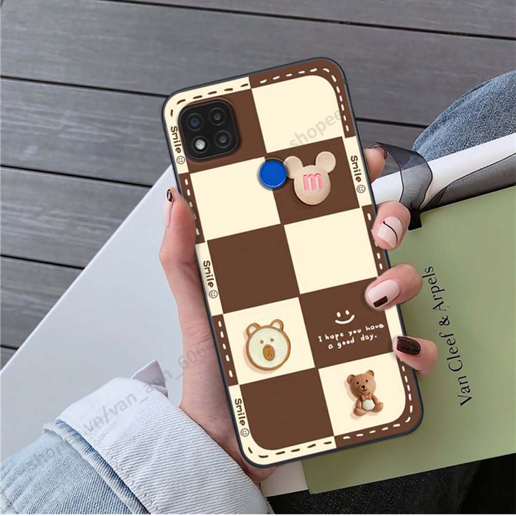 Ốp lưng Xiaomi Redmi 9C hình gấu, kẹo dễ thương cute
