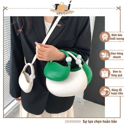 Túi xách mini đính hạt thời trang chất liệu da mềm mịn cao cấp