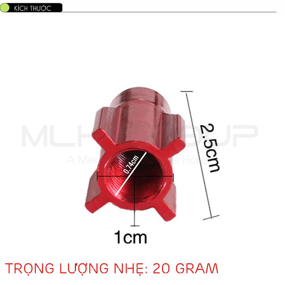 Nắp Van Xe Đạp Hợp Kim Nhôm Cao Cấp Chống Bụi Cho Van Mỹ- Van Xe Đạp/ Xe Máy/ Xe Ô Tô Tiện Dụng MLH