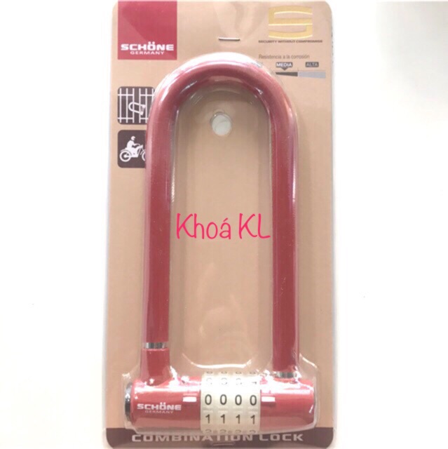 Ổ khoá số chữ U SCHONE SC-803 chính hãng chiều dài càng khoá 140mm