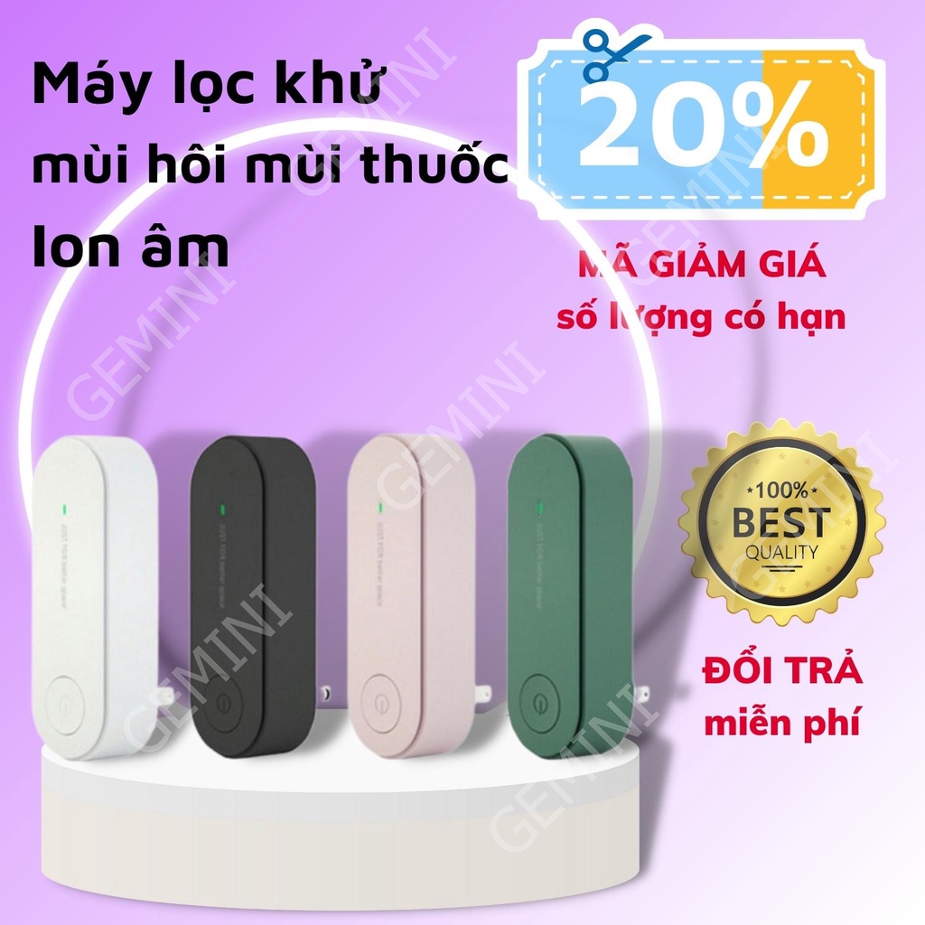 [Mã ELHA22 giảm 5% đơn 300K] Máy khử mùi thuốc lá lọc không khí mini khử mùi nhà vệ sinh nấu bếp TS056 GEMINI SHOP