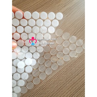 Set 1000 Cặp Băng Dính Gai Velcro Tròn, Khóa Nhám Có Sẵn Keo Dán Có loại trong suốt khônng che hình
