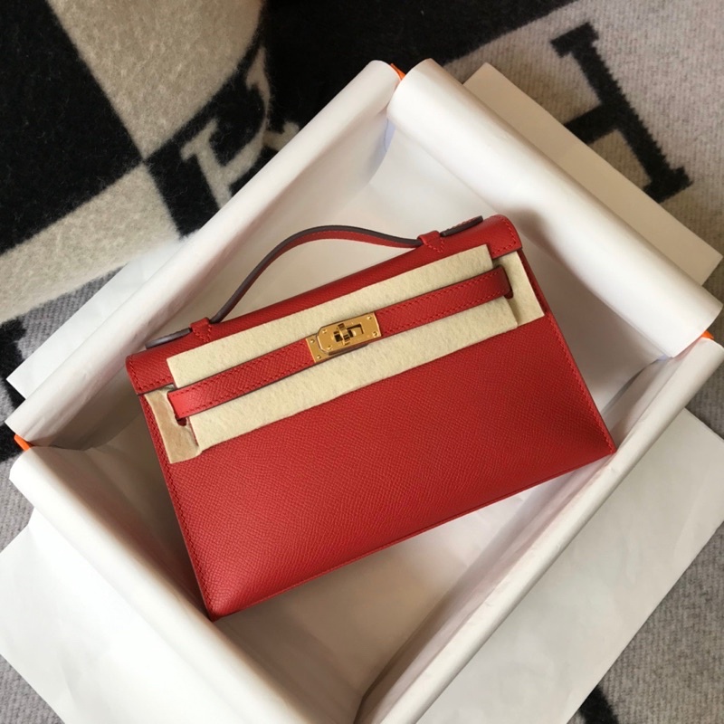 Túi xách nữ Hermes HM Mini Kelly size 22 khoá vàng da thật cao cấp