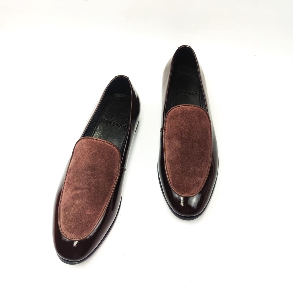 Giày Lười Nam Công sở, Giầy Loafer Công sở Form Dáng Hàn Quốc Da bóng mặt Nỉ Cao Cấp Phong cách sành điệu hợp thời trang