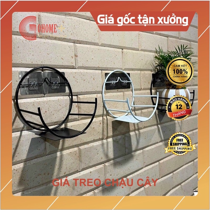 Giá treo cây cảnh, chậu hoa (LOẠI DÁN - TẶNG KÈM MIẾNG DÁN) mã KVT