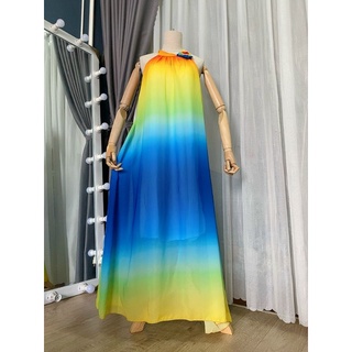 Đầm maxi loang màu( hình thật)