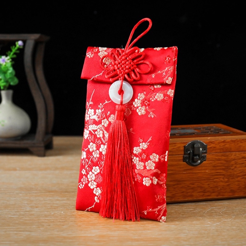 Bao Lì Xì Bằng Vải Thổ Cẩm Thiết Kế Sáng Tạo Dùng Cho Đám Cưới