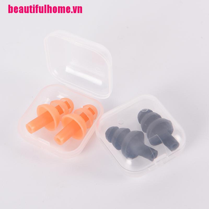 Cặp Nút Bịt Tai Chống Ồn Bằng Silicone Chất Lượng Cao