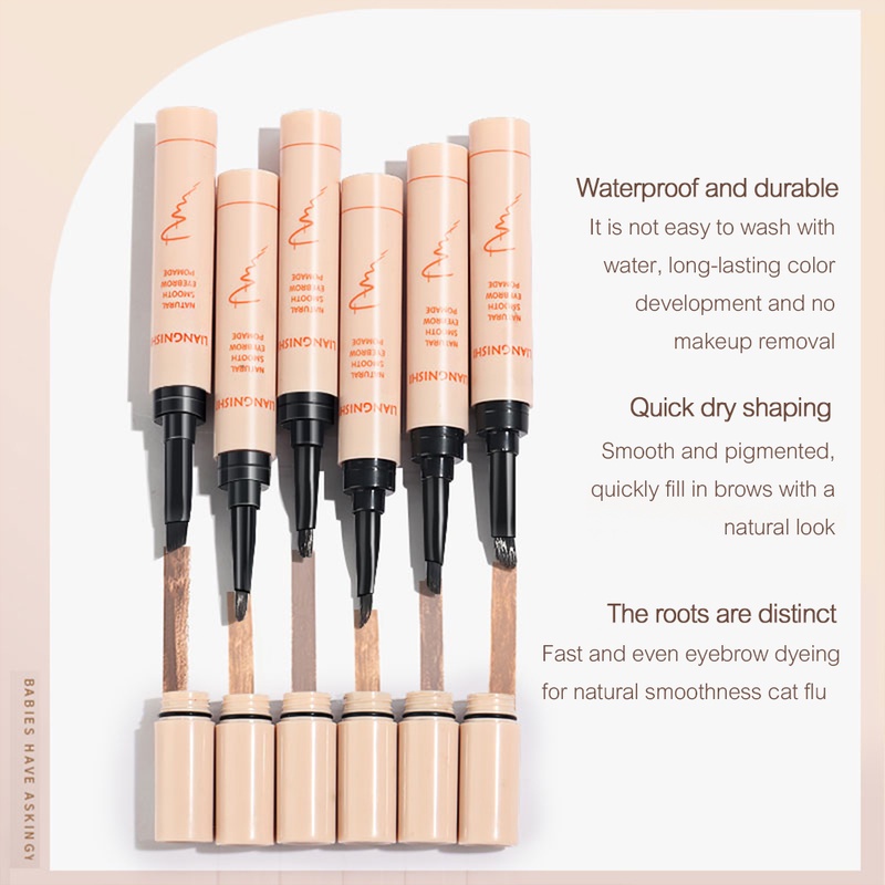 Bút Chì Kẻ Lông Mày Ba Màu Chống Nước Lâu Trôi