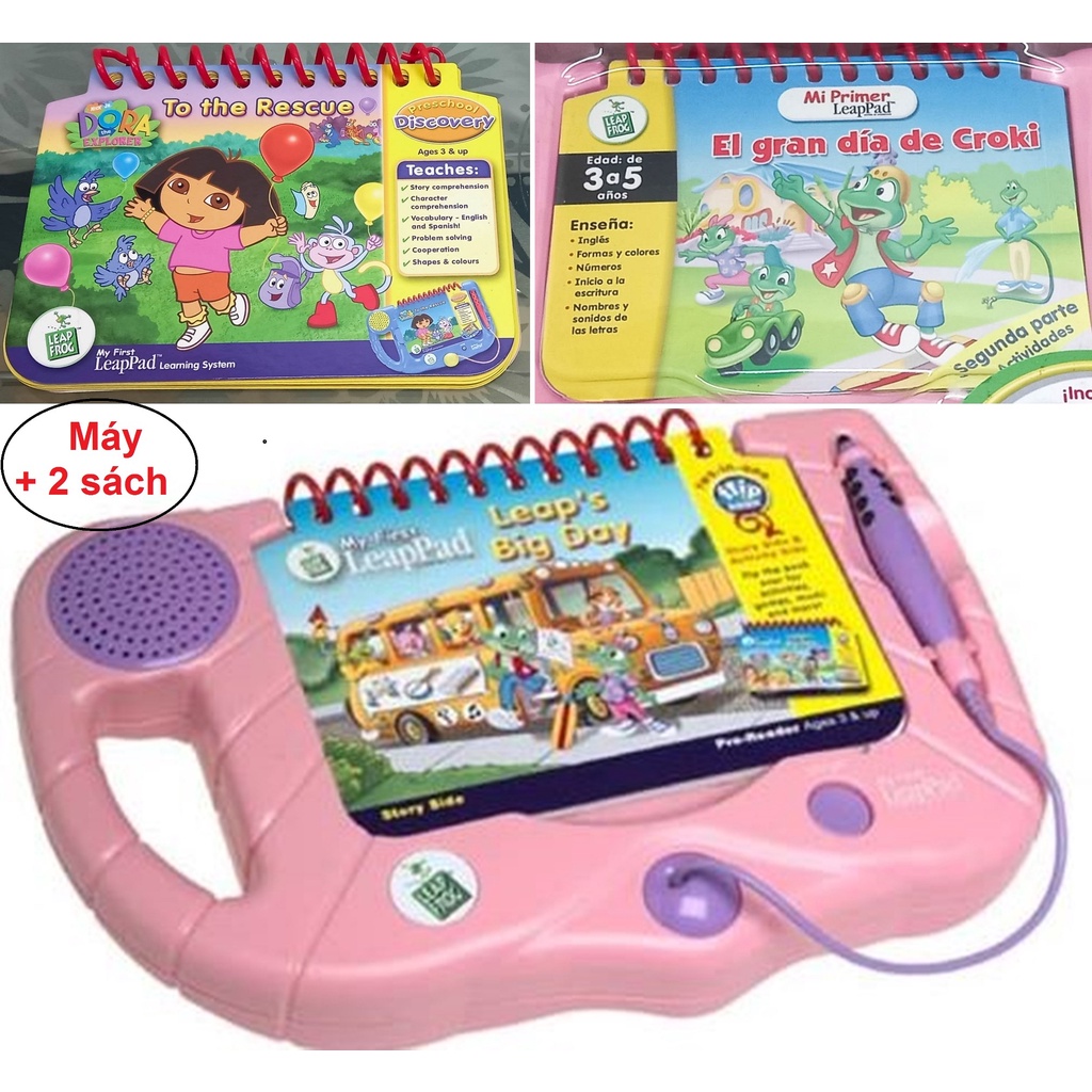 Máy chấm đọc My First LeapPad KÈM 2 SÁCH ANH & TÂY BAN NHA - Đồ chơi Leapfrog giáo dục