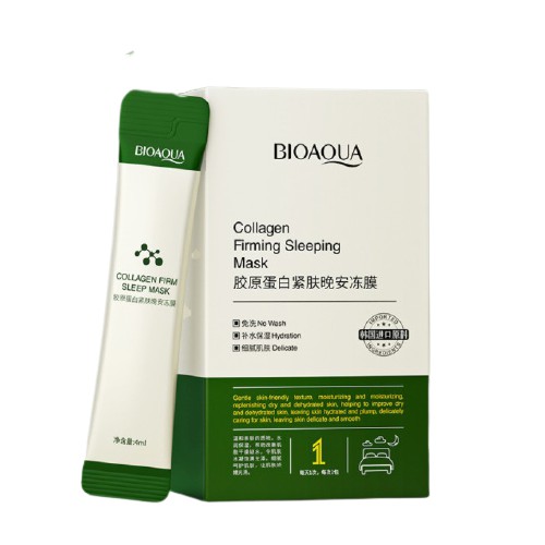 Mặt nạ ngủ collagel dưỡng ẩm trắng da thạch cấp nước BIOAQUA nội địa trung hộp 20 gói | BigBuy360 - bigbuy360.vn