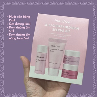 Bộ dưỡng sáng da mini Innisfree Jeju Cherry Blossom Special Kit
