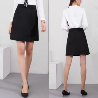 (Big size) chân váy công sở chữ A dài tới gối có quần trong C033