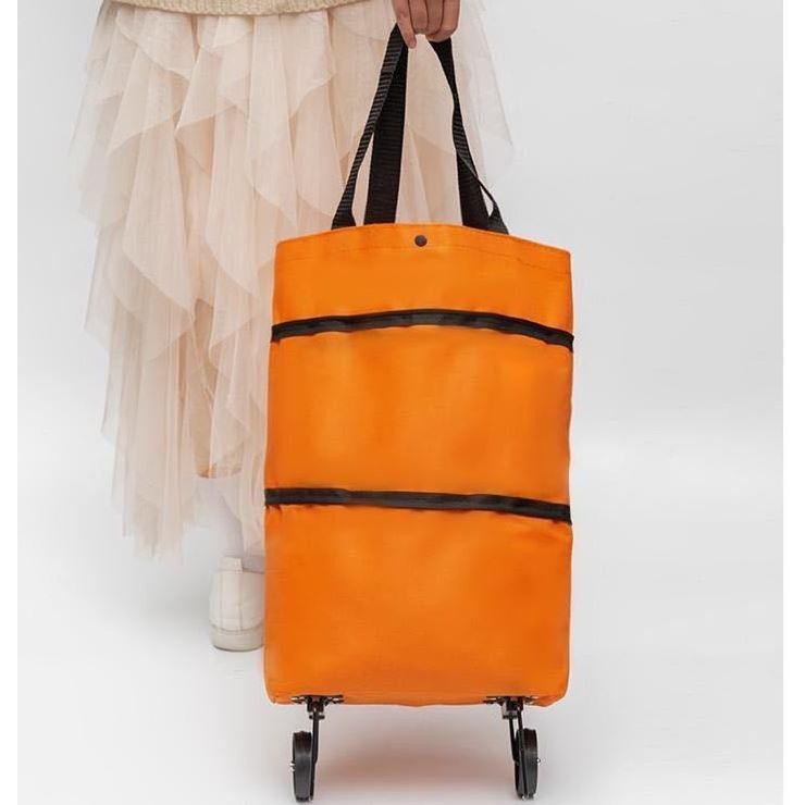 Giỏ Xách Túi Đựng Đồ Có Bánh Xe Kéo-Túi Đựng Đồ Bằng Vải