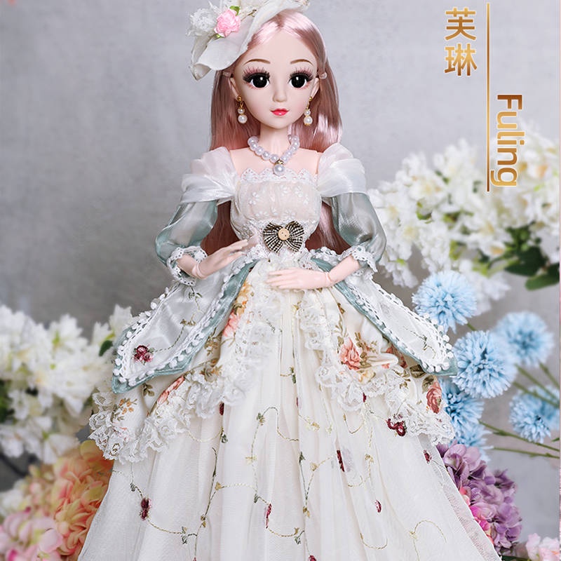 Barbie Set Box Cô gái Toy Luxury 60cm Suit Giày dép Bán buôn pha lê giày công chúa