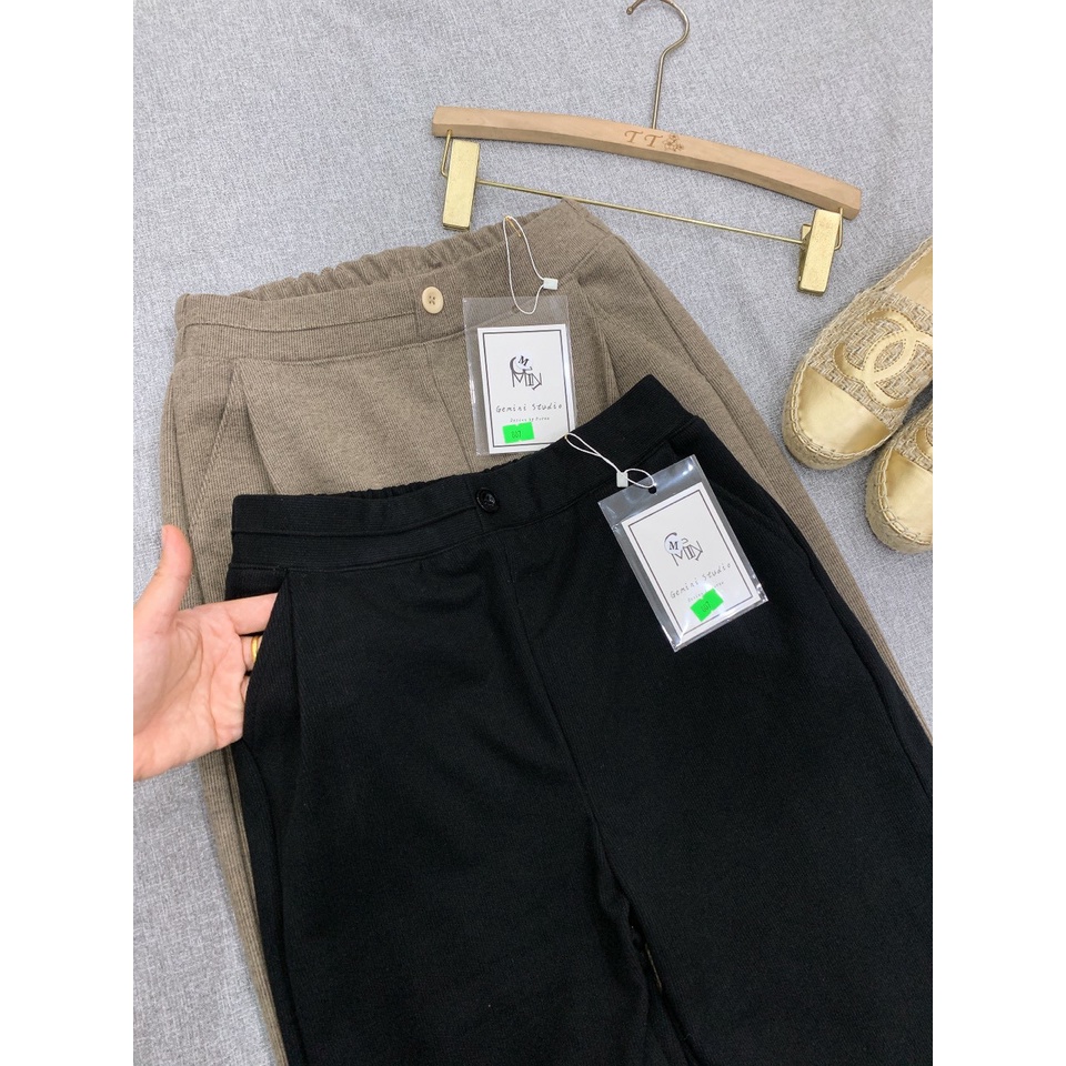 Quần Baggy dạ tăm 2 ly mềm mịn phong cách công sở MIXU31, Quần dạ tăm công sở nữ siêu sang vải mềm mịn 2ly | BigBuy360 - bigbuy360.vn