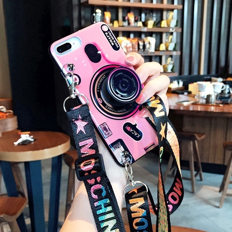 Ốp Điện Thoại Kiểu Camera Cho Oppo A57 2022 A76 A96 A74 A95 Reno 7 7Z 6 5 5G 4G A15 2020 Realme C35 9 Pro