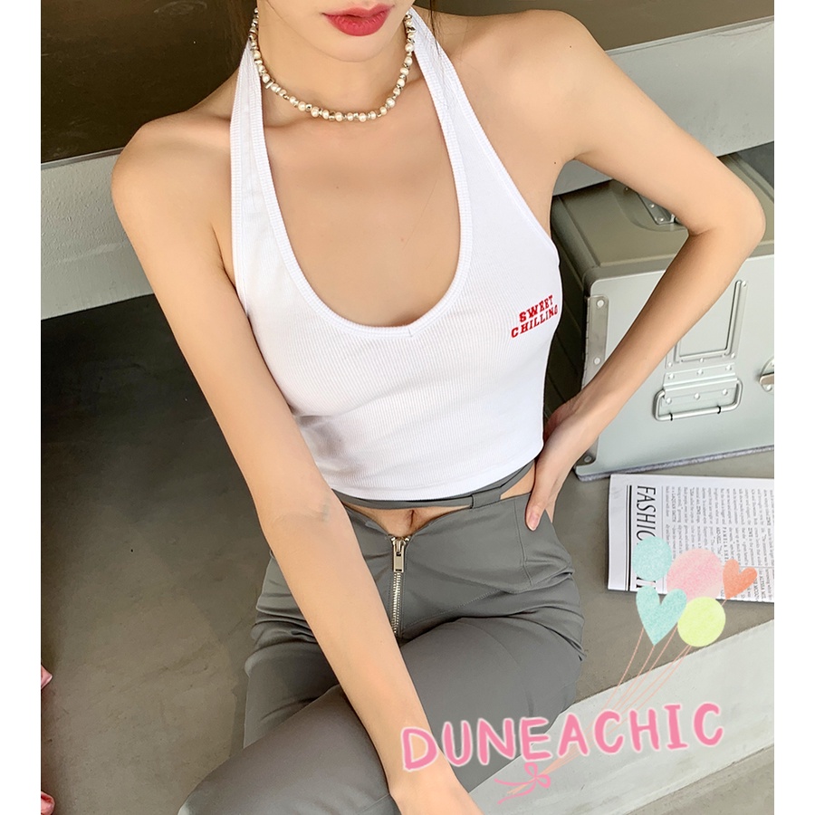 DUNEA Áo Hai Dây Hở Lưng Gợi Cảm Dành Cho Nữ